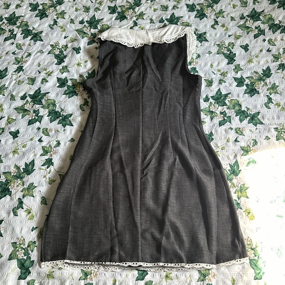 {NIB / NWOT} A-Line Mini Dress with Collar and Bow - Picture 5 of 10